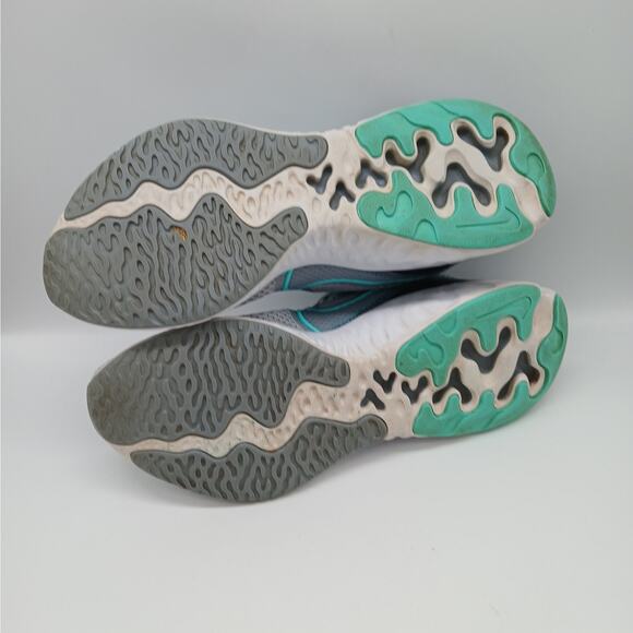Nike Renew Run Running Sneakers Athletic Sky Gray Hyper Turquoise Size 10 - Picture 6 of 11